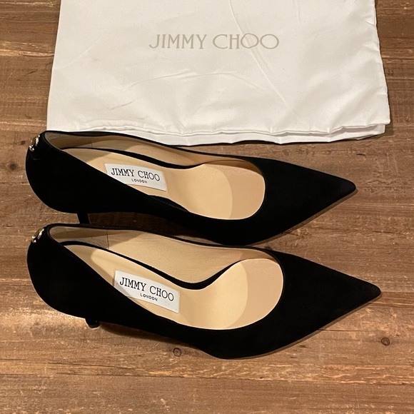 Jimmy Choo Black Love 85 Suede Pumps - 38.5 - Picture 13 of 14